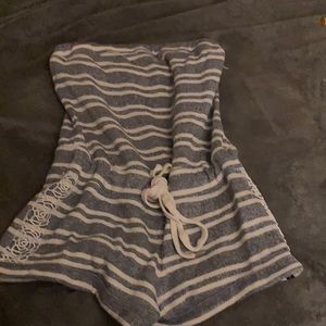 Guess romper small blue strapless